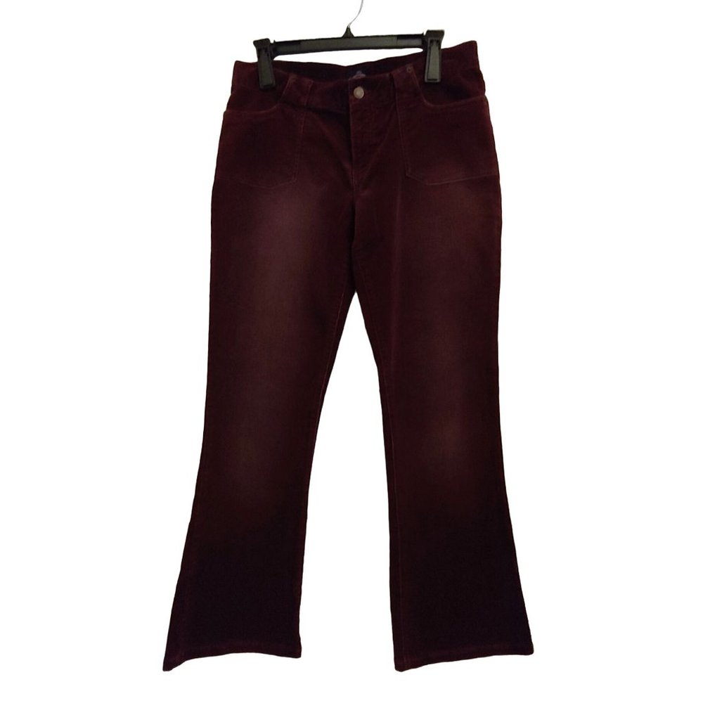 Abercrombie & Fitch Womens Corduroy Maroon Factory faded Pant 8 Buttonfly